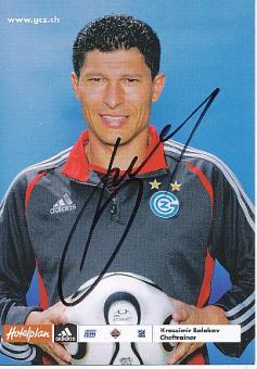 Krassimir Balakov  Grasshopper Zürich  Fußball Autogrammkarte original signiert 