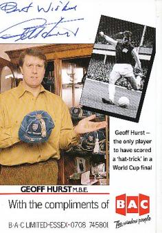Geoff Hurst  England Weltmeister WM 1966  Fußball Autogrammkarte original signiert 