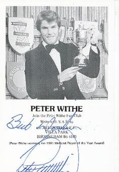 Peter Withe  Aston Villa & England  Fußball Autogrammkarte original signiert 