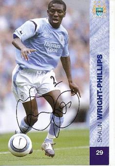 Shaun Wright Phillips   Manchester City  Fußball Autogrammkarte original signiert 