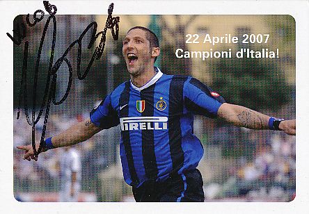 Marco Materazzi  Inter Mailand & Italien Weltmeister WM 2006   Fußball Autogrammkarte original signiert 
