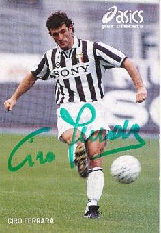 Ciro Ferrara   Juventus Turin  Fußball Autogrammkarte  original signiert 