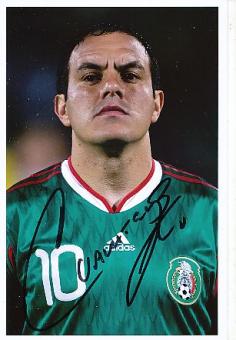 Cuauhtemoc Blanco  Mexiko WM 1998  Fußball Autogramm Foto original signiert 