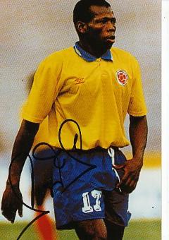 Faustino Asprilla  Kolumbien WM 1994  Fußball Autogramm Foto original signiert 