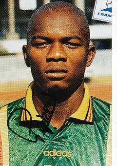 Pierre Womé  Kamerun  WM 1998  Fußball Autogramm Foto original signiert 