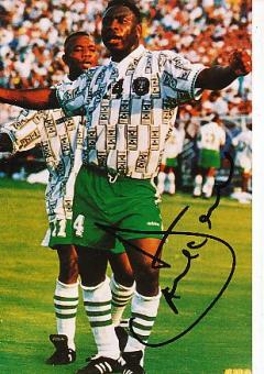 Daniel Amokachi  Nigeria  WM 1994  Fußball Autogramm Foto original signiert 