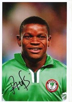 Pius Ikedia   Nigeria  WM 2002  Fußball Autogramm Foto original signiert 