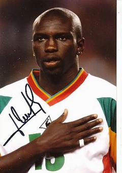Lamine Diatta  Senegal  WM 2002  Fußball Autogramm Foto original signiert 