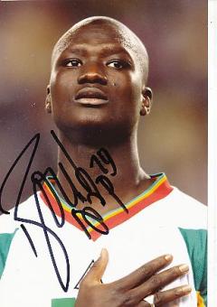 Papa Bouba Diop † 2020  Senegal  WM 2002  Fußball Autogramm Foto original signiert 
