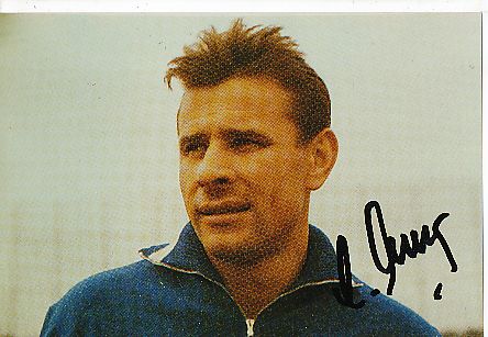 Lew Jaschin † 1990 Rußland WM 1966  Fußball Autogramm Foto original signiert 
