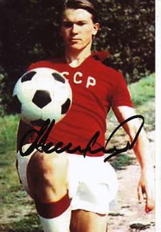 Oleg Blochin   Rußland WM 1986  Fußball Autogramm Foto original signiert 