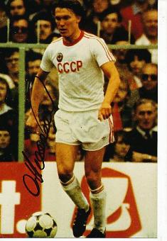 Oleg Blochin   Rußland WM 1986  Fußball Autogramm Foto original signiert 