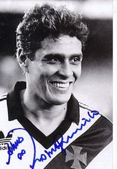 Roberto Dinamite † 2023  Brasilien  WM 1978  Fußball Autogramm Foto original signiert 