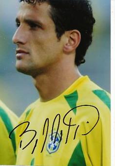 Juliano Belletti  Brasilien Weltmeister WM 2002   Fußball Autogramm Foto original signiert 