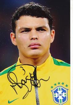 Thiago Silva  Brasilien   Fußball Autogramm Foto original signiert 