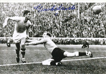 Gino Colaussi † 1991 Italien Weltmeister WM 1938  Fußball  Autogramm Foto  original signiert 