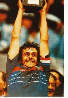 Michel Platini  Frankreich Europameister EM 1984  Fußball Autogramm Foto original signiert 