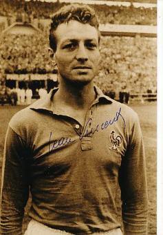 Jean Vincent † 2013  Frankreich WM 1958  Fußball Autogramm Foto original signiert 