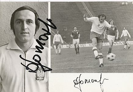 Jan Domarski  Polen  WM 1974  Fußball Autogrammkarte original signiert 