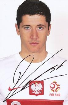 Robert Lewandowski  Polen   Fußball Autogramm Foto original signiert 