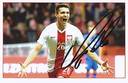 Bartosz Kapustka  Polen  Fußball Autogramm Foto original signiert 