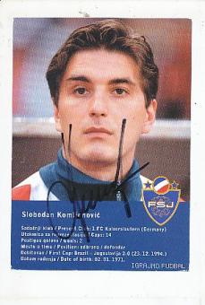 Slobodan Komljenovic  Jugoslawien  Fußball Autogrammkarte original signiert 