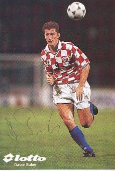 Davor Suker  Kroatien  Fußball Autogrammkarte original signiert 