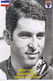 Ilijas Pasic  Jugoslawien WM 1958  Fußball Autogramm  Foto original signiert 