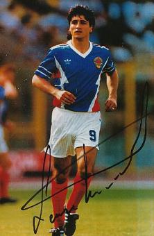 Darko Pancev  Jugoslawien WM 1990  Fußball Autogramm  Foto original signiert 