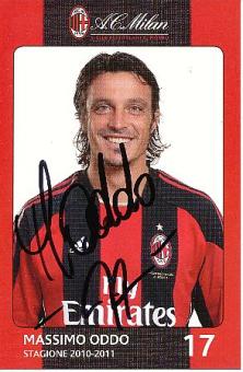 Massimo Oddo  AC Mailand  Fußball Autogrammkarte  original signiert 