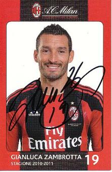 Gianluca Zambrotta  AC Mailand  Fußball Autogrammkarte  original signiert 
