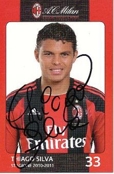 Thiago Silva  AC Mailand  Fußball Autogrammkarte  original signiert 