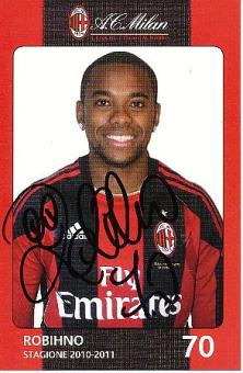 Robinho  AC Mailand  Fußball Autogrammkarte  original signiert 