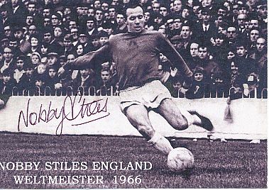 Nobby Stiles † 2020 England Weltmeister WM 1966  Fußball Autogrammkarte original signiert 