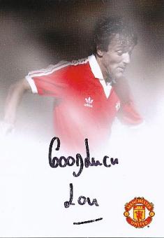 Lou Macari   Manchester United  Fußball Autogrammkarte original signiert 