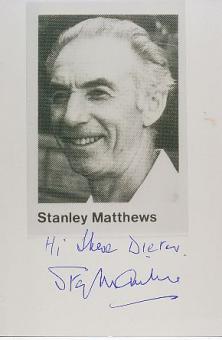 Stanley Matthews  † 2000  England  WM 1950  Fußball Autogramm Foto original signiert 