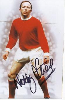 Nobby Stiles † 2020  Manchester United  &  England Weltmeister WM 1966  Fußball Autogramm Foto original signiert 