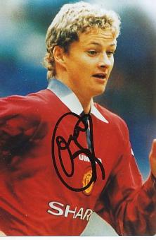 Ole Gunnar Solskjaer   Manchester United   Fußball Autogramm Foto original signiert 