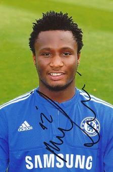 John Obi Mikel  FC Chelsea London  Fußball Autogramm Foto original signiert 