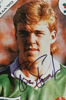 Steve Staunton    Irland WM 1990    Fußball Autogramm Foto original signiert 