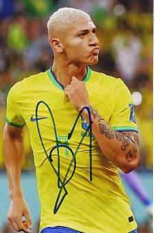 Richarlison  Brasilien  Fußball  Autogramm Foto  original signiert 