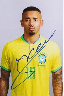 Gabriel Jesus  Brasilien  Fußball  Autogramm Foto  original signiert 