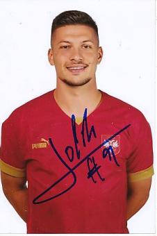 Luka Jovic   Serbien  Fußball  Autogramm Foto  original signiert 