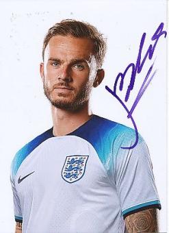 James Maddison  England  Fußball  Autogramm Foto  original signiert 