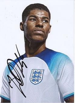 Marcus Rashford  England  Fußball  Autogramm Foto  original signiert 