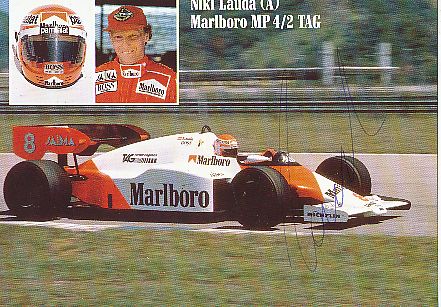 Niki Lauda † 2019 Weltmeister  Formel 1  Auto Motorsport  Autogrammkarte  original signiert 