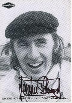 Jackie Stewart 3 x Weltmeister  Formel 1  Auto Motorsport  Autogrammkarte  original signiert 