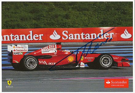 Fernando Alonso  Ferrari  Weltmeister  Formel 1  Auto Motorsport  Autogrammkarte  original signiert 
