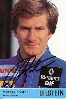 Thierry Boutsen  Formel 1  Auto Motorsport  Autogrammkarte  original signiert 