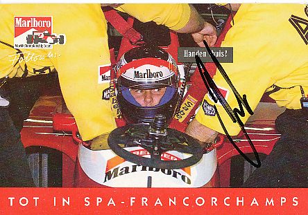 Gerhard Berger  Ferrari  Weltmeister  Formel 1  Auto Motorsport  Autogrammkarte  original signiert 